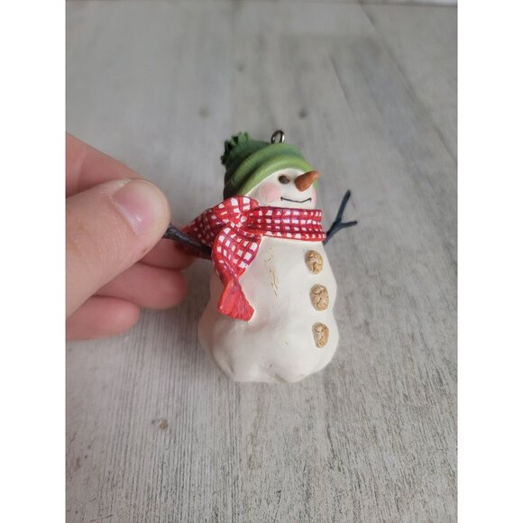 Hallmark 1999 snowman red scarf ornament Xmas vintage jan karon - Picture 2 of 6